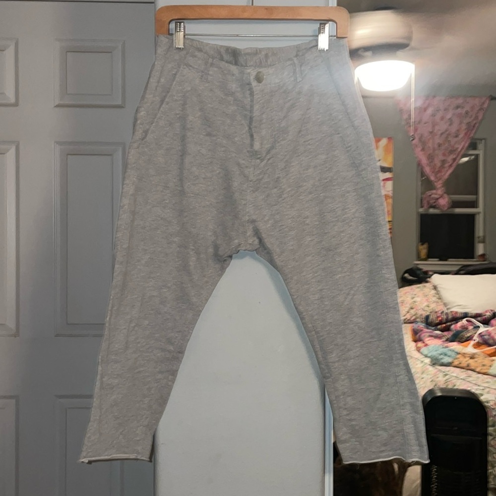 Acacia Basics 100% cotton Grey heather cropped pants Sz. S